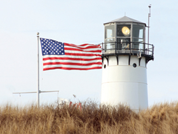USCG Chatham Lighthouse and Flag